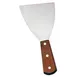 Omcan USA 80047 Bowl and Pan Scraper, 4-1/2" x 4" Blade, Wooden Handle, 4" x 4" Size – Baking 1 image