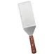 Omcan USA 80079 Stainless Steel Turner, 7½" x 4" Blade with Wooden Handle – Kitchen Utensil 1 image