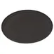Omcan USA 80107 Oval Non‑Slip Serving Tray, 26" Diameter, Black ABS Plastic, NSF 1 image