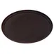 Omcan USA 80108 Oval Serving Tray, 26" Diameter, Brown ABS Plastic, Non‑Slip Coating 1 image