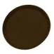 Omcan USA 80114 Non-Slip Round Serving Tray, 16" Diameter, Brown ABS Plastic, NSF-Listed 1 image