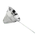 Omcan USA 80122 China Cap Bouillon Strainer, 10" Diameter, 40 Mesh, Flat Handle, Stainless Steel 1 image