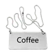 Omcan USA 80134 Coffee Beverage Sign – Hanging Stainless Steel Chain, Metal Construction 1 image
