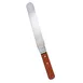 Omcan USA 80145 Offset Bakery Spatula, 8.5" X 1.5" Steel Blade, Brown Wood Handle, Utensil 1 image
