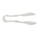 Omcan USA 80154 Plastic Serving Tongs, 9" Scallop Grip, Clear Polycarbonate, NSF, 7-9" Food Service 1 image