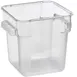 Omcan USA 80167 Square Food Storage Container, 12‑Qt Clear Polycarbonate, Lid‑Free, NSF‑Approved 1 image