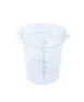 Omcan USA 80171 Food Storage Container – 4 Qt Clear Polycarbonate Round, Only, NSF 1 image