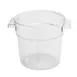 Omcan USA 80175 8-Qt Round Clear Polycarbonate Food Storage Container, 7-12 Qt, No Lid 1 image