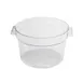 Omcan USA 80177 Food Storage Container – 6 Qt Round Polycarbonate Clear, No Lid, NSF 1 image
