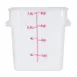 Omcan USA 80190 8‑Qt Square Container, White Polypropylene, 7‑12 Qt, Container Only 1 image