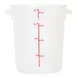 Omcan USA 80194 Food Storage Container, 4-Qt Round Polypropylene, Translucent, Container Only 1 image