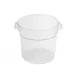 Omcan USA 80200 22 Qt Round Clear Polycarbonate Food Container - 19-24 Qt, No Lid 1 image