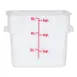 Omcan USA 80204 6-Qt Square White Polypropylene Container, Lid Not Included, NSF 1 image