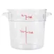 Omcan USA 80208 Food Storage Container – 1 Qt Round Clear Polycarbonate, No Lid 1 image