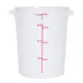 Omcan USA 80210 8-Qt Round Storage Container, Polypropylene White, 7-12 Qt, No Lid 1 image