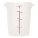 Omcan USA 80213 Food Storage Container – 8 Qt Round PP, 7‑12 Qt, No Lid, NSF 1 image