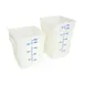 Omcan USA 80224 Food Storage Container – 4 Qt Square White Polypropylene, 3‑6 Qt, No Lid 1 image