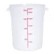 Omcan USA 80235 Storage Container – 22‑Qt Round White Polypropylene, 19‑24 qt, No Lid 1 image