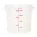 Omcan USA 80237 Food Storage Container – 18 Qt Round Translucent Polypropylene, No Lid, 13‑18 Qt 1 image