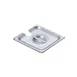 Omcan USA 80281 Stainless Steel 1/6‑Size Flat Slotted Steam Table Pan Cover with Handle – No Hinge 1 image