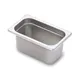 Omcan USA 80283 Stainless Steel Steam Table Pan 1/9 Size 6-7/8" x 4-1/4" x 4" Deep NSF 1 image