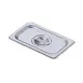 Omcan USA 80284 Stainless Steel Steam Table Pan Cover, 1/9‑Size Flat Solid With Handle, NSF 1 image