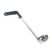 Omcan USA 80321 Ladle, 4 Oz, 13" Length, 304 Stainless Steel, Black Plastic Handle, Pot Rim Hook 1 image