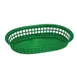 Omcan USA 80354 Oval Green Plastic Basket, 10-3/4" x 7-1/4" x 1-1/2", Ideal for Restaurant Use 1 image