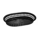 Omcan USA 80355 Platter Basket – Oval Plastic Serving Tray, 10-3/4" x 7-1/4" x 1-1/2", Black, 9" Size 2 image
