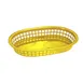 Omcan USA 80357 Fast Food Basket – Oval Yellow Plastic Platter, 10-3/4" x 7-1/4" x 1-1/2", 9" Size 1 image