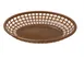 Omcan USA 80358 Platter Basket, Oval 9-1/4" x 5-3/4" x 1-7/8" Plastic Brown Tray For Restaurants 1 image