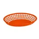 Omcan USA 80360 Platter Basket, Oval Red Plastic Tray, 9" x 5-3/4" x 1-7/8" For Fast Food Service 1 image