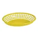 Omcan USA 80361 - Yellow Oval Plastic Food Serving Basket, 9" Size 1 image
