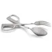 Omcan USA 80426 Salad Scissor Tongs, 10"-11" Stainless Steel - Ideal for Serving Salads 1 image