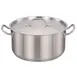 Omcan USA 80428 Brazier Pan - 20-Qt, 16-5/8" Dia x 8" Deep, 17" Cover 1 image