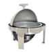 Omcan USA 80527 Chafing Dish – 6 Qt (1.5 Gal) Round Stainless Steel, Roll‑Top Lid, Steam & Water Pans 1 image
