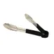 Omcan USA 80540 Utility Tongs – 9" Stainless Steel with Black Plastic Coated Handle, Black 1 image