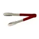 Omcan USA 80546 Utility Tongs – 12" Stainless Steel with Red Plastic Coated Handle, 12"-13" Length 1 image