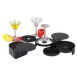 Omcan USA 80588 3-Tier Margarita Glass Rimmer Black ABS Salt Sugar Lime Compartments Washable Sponge 1 image