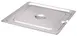 Omcan USA 80619 Stainless Steel 2/3‑Size Slotted Table Pan Cover with Handle, No Hinge, 12" x 12" 1 image