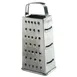 Omcan USA 80736 Stainless Steel Tapered Box Grater, 4" x 6", Durable Blades, Rust-Resistant 1 image