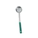 Omcan USA 80779 - 4 oz One-Piece Stainless Steel Solid Portion Control Spoon with Green Handle 1 image