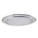 Omcan USA 80806 Metal Serving Tray – Oval Stainless Steel Platter, 13 5/8" x 9 1/2" Dimensions 1 image