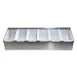 Omcan USA 80867 Condiment Bar Holder – 6-Compartment Steel Base with Clear Cover, Organizer 1 image
