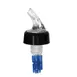 Omcan USA 80880 Liquor Pourer, 7/8 Oz Plastic With Collar, Clear Spout, Blue Tail, 12/Pack 1 image