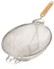 Omcan USA 81002 Mesh Strainer – 10-1/2" Double Mesh Stainless Steel with Flat Wood Handle – 10" Bowl 1 image
