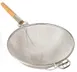 Omcan USA 81003 Mesh Strainer, 10-1/2" Double Mesh Stainless Steel, Wood Handle, 10" Bowl 1 image