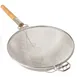 Omcan USA 81005 Mesh Strainer – 14" Diameter Double-Mesh Stainless Steel with Round Wood Handle 1 image