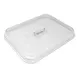 Omcan USA 81048 Clear Polycarbonate Rectangular Snap-On Crock Cover, Fits 12" x 8" Salad Crock 1 image