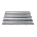 Omcan USA 81114 Baguette Pan – 4 × 26" x 3-7/8" Compartments, 18" x 26" x 1-1/5" Perforated Aluminum 1 image